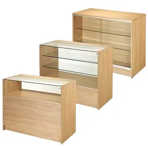 Cửa Hàng Tạp Hóa Cửa Hàng Khói Hiện Đại Thương Mại Trưng Bày Khói Bằng Gỗ Kính Cho Tủ Trưng Bày Khói Thuốc Lá Có Đèn LED - Product Image 1