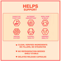 Capsules de probiotiques avec collagène biotine acide hyaluronique 14 souches cliniquement étudiées pour la peau cheveux ongles santé digestive