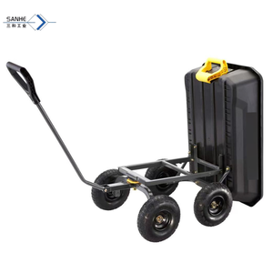 Tùy chỉnh Heavy-Duty Mini Poly Dump giỏ hàng với bốn bánh Cấu trúc bền vườn công cụ giỏ hàng xe cút kít hỗ trợ OEM - Product Image 3