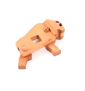 Mortise And Tenon Joint Wooden Cow Educational Building Block Toy