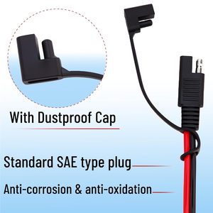 Batterieanschluss <span class=keywords><strong>2</strong></span> FT 12 AWG O-Ring-Kabelbaum 5A-25A Schutzsicherungen Politätsumkehr-Adapter <span class=keywords><strong>2</strong></span>-Pin Kupferleiter Automobil - Product Image 4