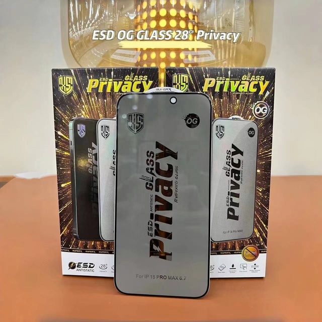 For 17 16 14 13 12 11 Pro Max 15 Plus Protector Glass Fingerprint 10Pcs in a Box Privacy Tempered Screen Unlock 17Air