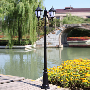 Hot Sale <strong>Vintage</strong> Aluminum Decorative Solar <strong>Lights</strong> Outdoor Classic <strong>Street</strong> Lamp Pole for <strong>Street</strong> Landscape Lighting - Product Image 5