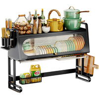 Étagère de rangement de cuisine écologique la plus vendue, égouttoir à vaisselle, égouttoir enroulable avec armoire, outils multifonctions