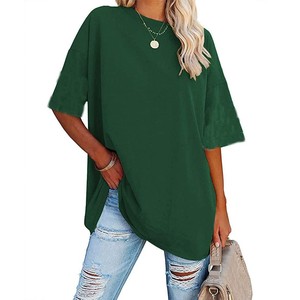 Ropa de <span class=keywords><strong>Mujer</strong></span> Estilo Gótico Europeo Americano, Manga Corta, Cuello Redondo, Holgada, Estampada, de Poliéster, para Primavera-Verano, Nueva - Product Image 4