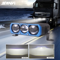 SANVI Feux de calandre LED blancs super lumineux 10000 Lumens 12V pour voitures européennes, feux de brouillard auxiliaires, projecteur de phare 90W