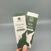 Sachet d'emballage personnalisé imprimé mat avec fermeture centrale, en feuille de Mylar laminée, pour barres chocolatées, protéinées, énergétiques, bonbons et snacks