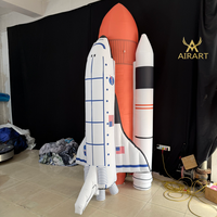 Fusée spatiale gonflable géante de 3 m de haut, navette gonflable géante pour événements pour enfants et foires scientifiques