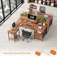 Bureau d'angle ergonomique en L SENYU moderne et minimaliste avec tiroir pour le jeu et le travail à domicile - Écologique et peu encombrant