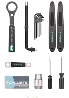 Kit d'outils de réparation de vélo multifonction 18-en-1 à manivelle pour cycliste OEM, clé de pédale, clé de boîtier de pédalier, clés hexagonales, étui rigide en acier au carbone LF-HT-390 1