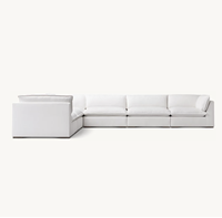 Sassanid OEM nouvelle présentation du postmodernisme américain ensemble de salon de luxe côte tissu canapé modulaire en L sectionnel