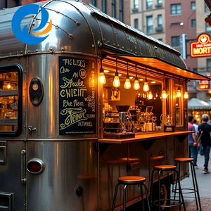 Promotion : Remorque de cuisine complète pour chariot à kebab et camion de restauration mobile, en fibre de verre et aluminium, résistante à la rouille, idéale pour le café, excellent prix - Product Image 1