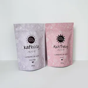 Mylar Bag Stand Up Packaging Pouch With Zipper Plastic Zip Lock Packaging Bags Coffee Scrub Tea Pouch