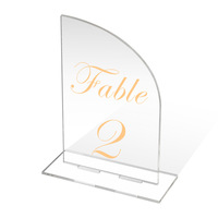 Décoration de plaque de table en acrylique pour fête, banquet, mariage, numéro d'arche doré effet miroir
