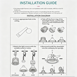 Professionnel Moderne Intérieur <span class=keywords><strong>LED</strong></span> Downlight MR16 GU10 Lampe Luminaire Plafonnier <span class=keywords><strong>Spot</strong></span> pour Salon Facile Encastré pour La Maison - Product Image 4