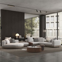 GEDO Meilleure Vente Canapé d'Angle Moderne en Tissu à Structure en Bois et Garnissage en Mousse pour Salon
