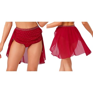 กระโปรงผ้าชีฟองสำหรับเต้นสมัยใหม่สำหรับผู้หญิงกระโปรงเต้นชุดเต้นเล่นโคลงสั้นๆ - Product Image 2