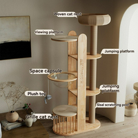 Vente en gros Grand arbre à chat pour chats d'intérieur Cadre d'escalade pour chat à plusieurs niveaux avec griffoirs en sisal Perchoirs en peluche Condos