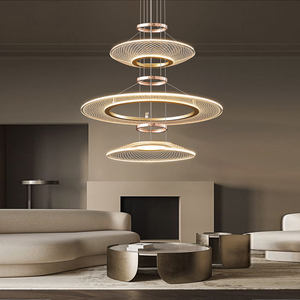 Lustre en cristal minimaliste de luxe pour restaurant, salon, villa, hall d'hôtel, luminaire d'intérieur - Product Image 1