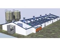 Structure portique en acier lourd préfabriquée pour poulailler, hangar d'élevage avicole avec services de soudage et de pliage pour poulets de chair/pondeuses