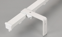 PC aluminium blanc moderne droit incurvé Rail rideau haut côté support de montage romain tige support fixation Clip piste accessoires