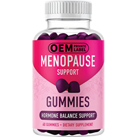 WELLBODY OEM/ODM Marque Blanche Fournisseur d'Usine Soins de Santé Naturels Équilibre Hormonal Soulagement Ménopause 60 Gommes Sucrées pour Femmes