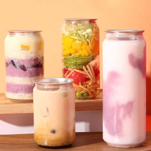 Canettes Transparentes de Qualité Alimentaire avec Logo Personnalisé 210ml 250ml 330ml 500ml pour Soda, Gâteau, Boisson Gazeuse et Jus - Bouteille en Plastique à Ouverture Facile - Product Image 1