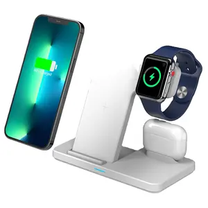 CYSPO Trending Products 2023 New Arrivals Patented Foldable Design 3-in-1 Wireless Charger Stand 15W Fast Charging Gift Box Qi