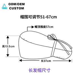 Cappello Medico Ricamato in Raso Ecologico Personalizzabile <span class=keywords><strong>per</strong></span> <span class=keywords><strong>Capelli</strong></span> Lunghi/Corti, <span class=keywords><strong>per</strong></span> Veterinari, Infermieri e Medici - Product Image 2