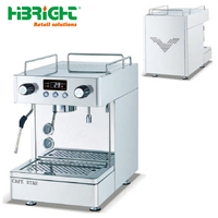 Machine à café expresso semi-automatique professionnelle HIGHBRIGHT de style italien, en acier inoxydable, 2 groupes, pour la restauration