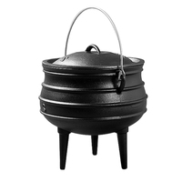 Marmite de camping en fonte, Potjie Pot d'Afrique du Sud, Pot à soupe à trois pieds de Pologne, compatible four, lave-vaisselle et cuisinière à gaz