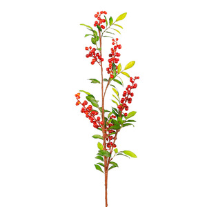 Branche de fruit artificielle avec baies blanches et feuilles vertes pour la décoration intérieure, fleurs en plastique de haute qualité, 407 fruits - Product Image 3