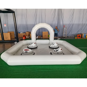 Piste de karting gonflable pour courses de drift, idéale pour les fêtes en extérieur, avec parois en PVC renforcé pour les adolescents pilotes. - Product Image 2