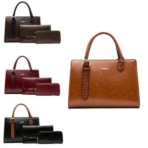 High Quality Oem Custom Logo Embossed Leather Tote Bags For Women Purses