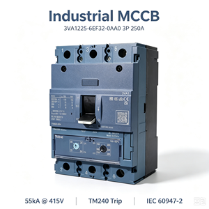 Disjoncteur moulé 3VA1225-6EF32-0AA0 250A 3P 70kA IEC Frame 250 TM avec unité de déclenchement thermique SENTRON - Product Image 1