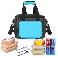 Portable Polyester épaule isolé refroidisseur sac d'épicerie 20 canette de bière PEVA sac thermique isolation en plein air nourriture pique-nique sac isotherme