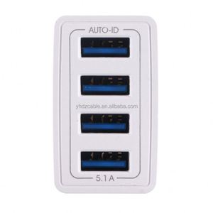 Smart Wall Phone <b>Charger</b> 4USB <b>Multi</b> Port Convenient Travel <b>Charger</b> Applicable to EU US UK - Product Image 2
