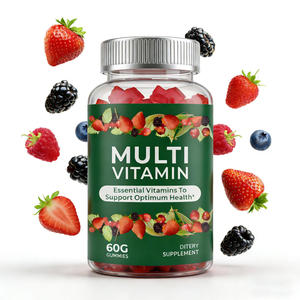 Gommes multivitaminées avec vitamines A, C, D3, E, complexe <span class=keywords><strong>B</strong></span>, folate, biotine, zinc, iode, complément alimentaire, OEM, étiquette privée - Product Image 1