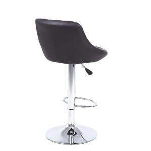 Chaise de bar pivotante en cuir PU noir pour restaurant, hôtel, cuisine, bar, tabouret de bar extérieur pour bar - Product Image 5