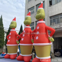 Décorations de Noël gonflables de 20 pieds, ballon géant de Noël pour la décoration de la cour de Noël