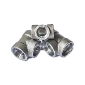 Socket Stainless Steel Tee UNS S304 Sch80 3/4 Inch Equal Tee Forged Fittings