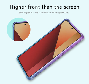 Mignon dégradé arc-en-ciel clair antichoc coins renforcés souple Flexible TPU étui de téléphone portable pour Redmi Note 13 Pro <span class=keywords><strong>4G</strong></span> - Product Image 6