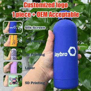 Cute 500ml Big Stainless Steel Insulated Vacuum Matte Rubber Powder Coated Drinking Water Bottle - Product Image 4