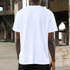 ユニセックス 210gsm コームド100%コットンTシャツ 無地 ブラック ホワイト ベーシックTシャツ OEMロゴ カスタムTシャツ - Product Image 3