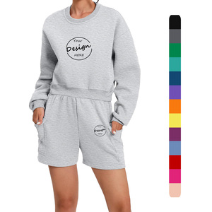 ชุดวอร์มใส่วิ่งสำหรับทั้งชายและหญิงชุดวอร์มผ้าคอตตอนผ้าฟลีซ100% พิมพ์ลายปักโลโก้ - Product Image 1