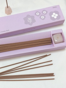 Ensemble de bâtonnets d'encens en bois naturel japonais avec support en pierre, décoration de maison de luxe, bâtonnets d'encens aromatiques écologiques pour toutes les saisons - Product Image 2