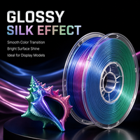 Filament PLA Soie Haute Brillance 1,75 mm Anti-blocage Dégradé Tricolore Métallique Brillant Filament 3D Bobine 1 kg FDM/FFF Personnalisé OEM