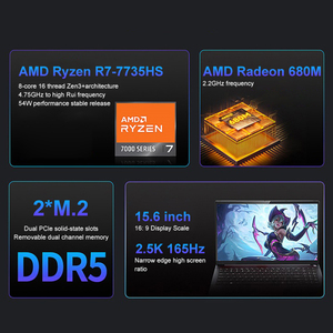 Computadora Portátil para Juegos Vtex Negra Especializada para Juegos, 15.6 Pulgadas, Amd R7 R9, Alto Rendimiento, 2.5K, Computadora Portátil para Juegos - Product Image 6