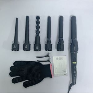 6 In 1 Multi Functional Lcd Curling Iron With Interchangeable Barrels All Hair Types <b>Electric</b> <b>Wired</b> - Product Image 2