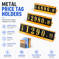 Support de Présentation en Alliage d'Aluminium de Luxe pour Étiquettes de Prix – Idéal pour Bijouteries, Boutiques, Supermarchés et Promotions Commerciales